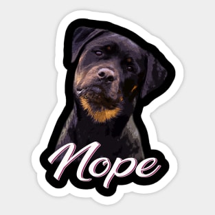 Sturdy Dog NOPE Rottweiler Love, Tee Trendsetter Triumphs Sticker